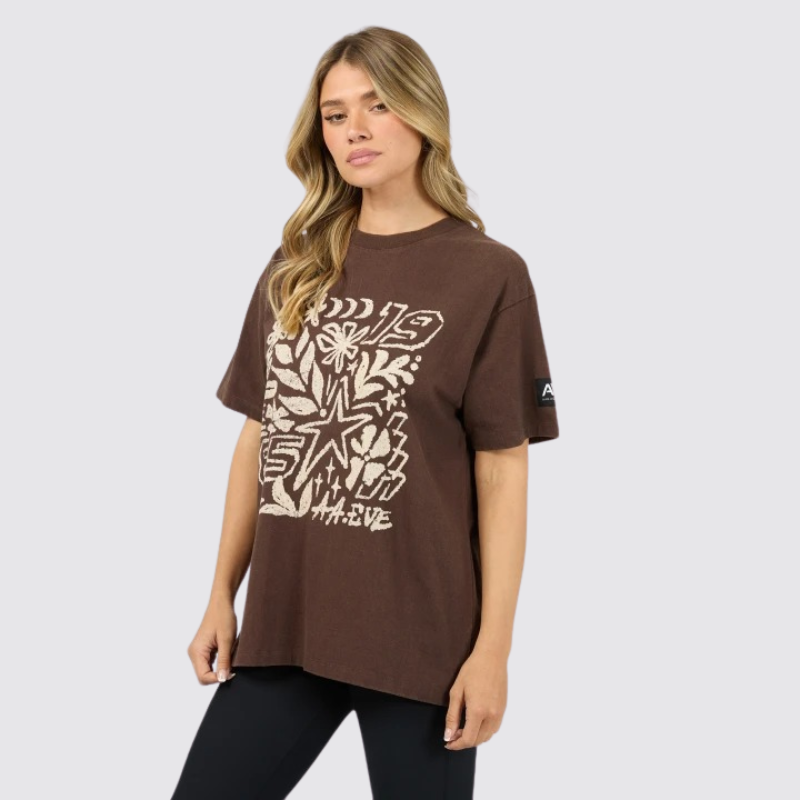 Centered Relaxed Tee Brown