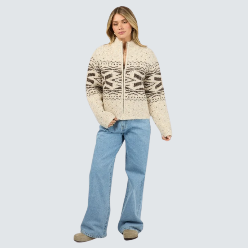 Zoe Knit Zip Thru