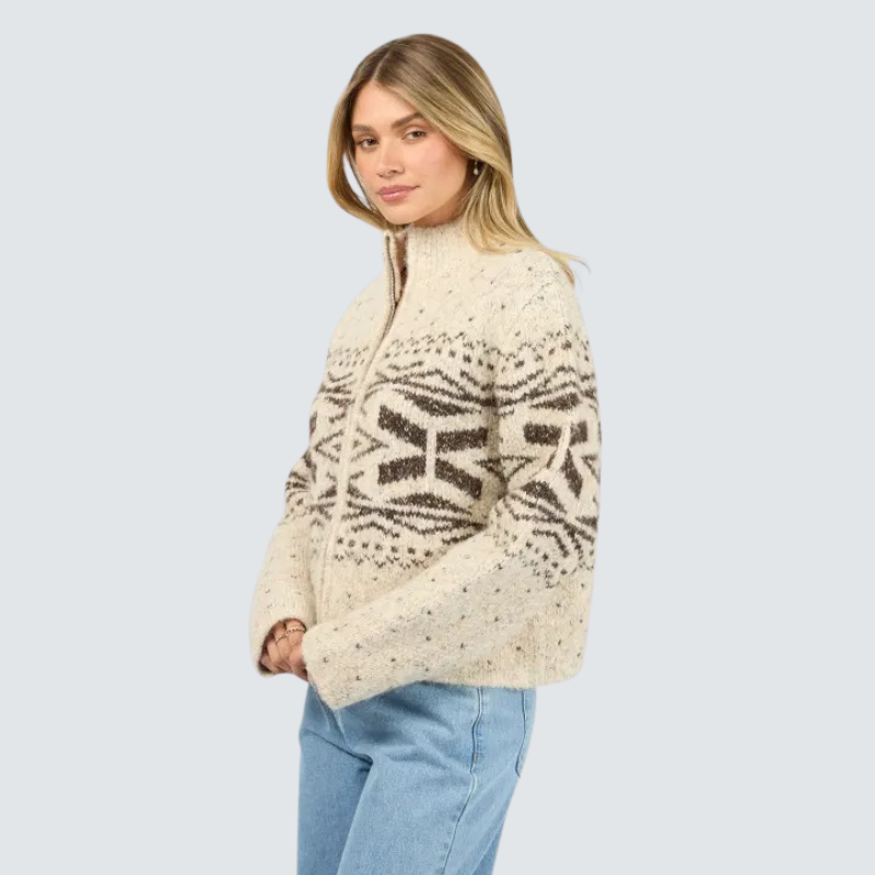 Zoe Knit Zip Thru