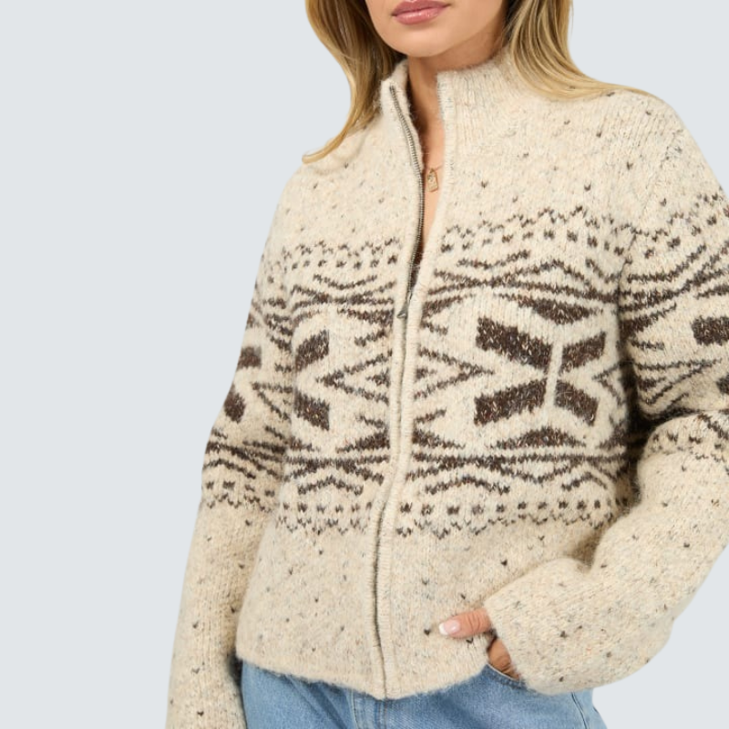 Zoe Knit Zip Thru