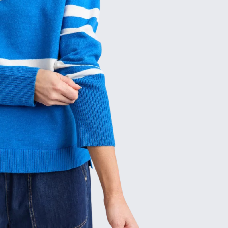 Allison Crew Royal Blue Stripe