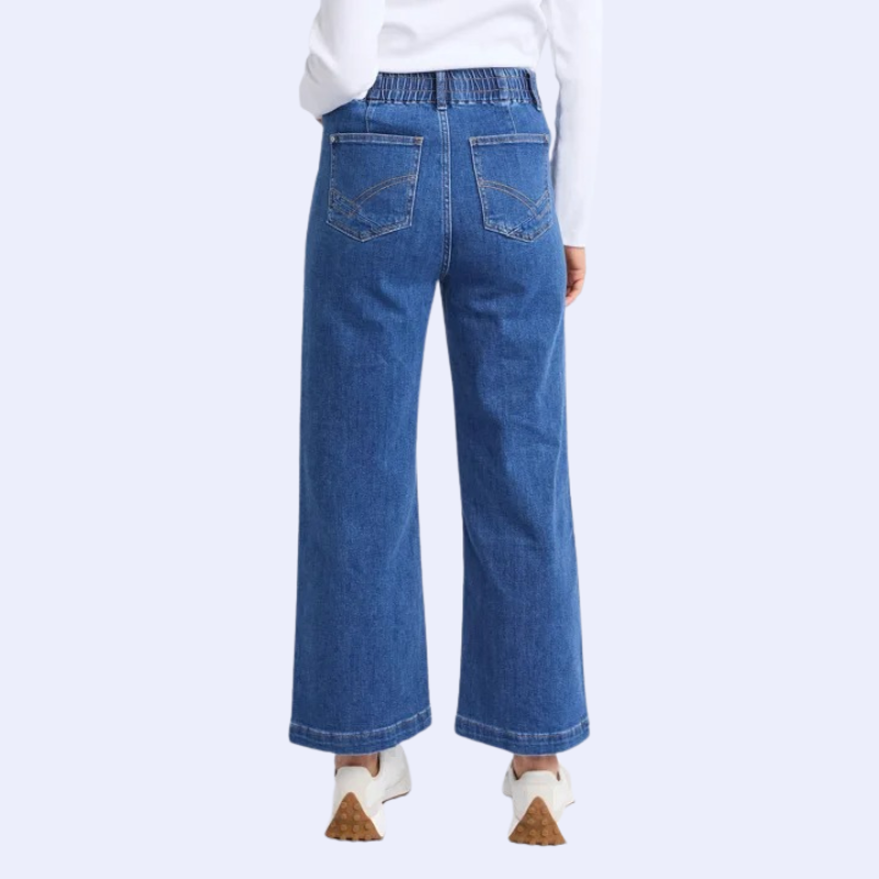 Alyssa Front Pocket Jean - Mid Blue Wash