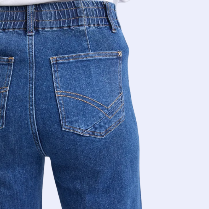 Alyssa Front Pocket Jean - Mid Blue Wash