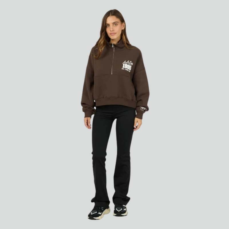 Eve Team 1/4 Zip - Brown