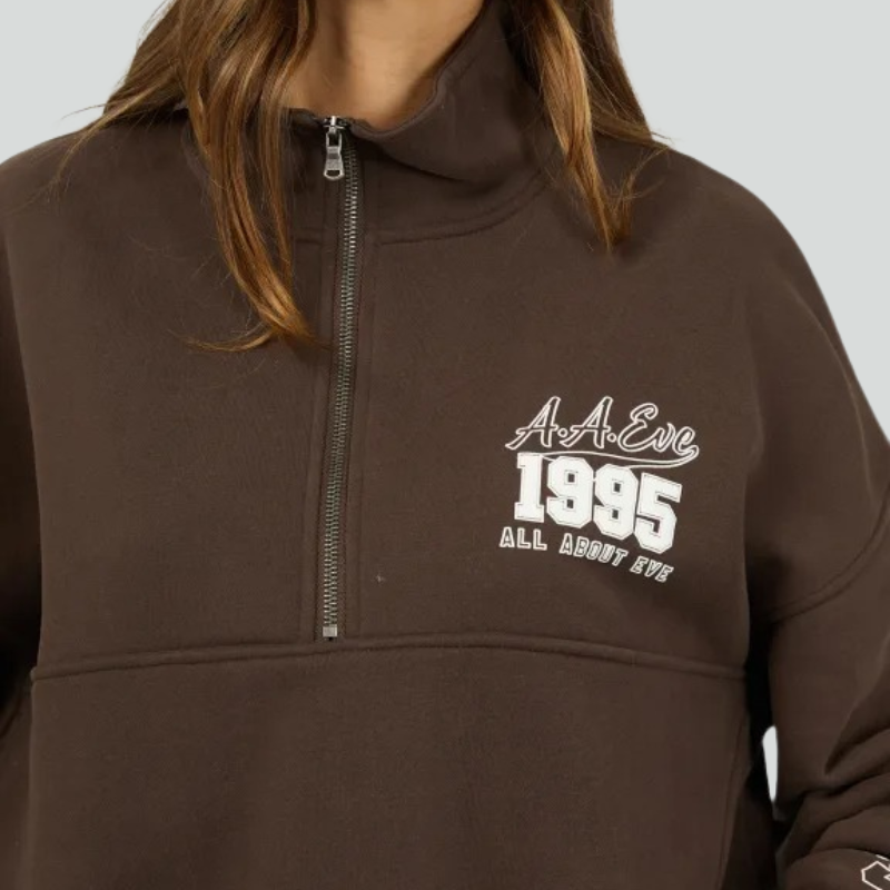 Eve Team 1/4 Zip - Brown