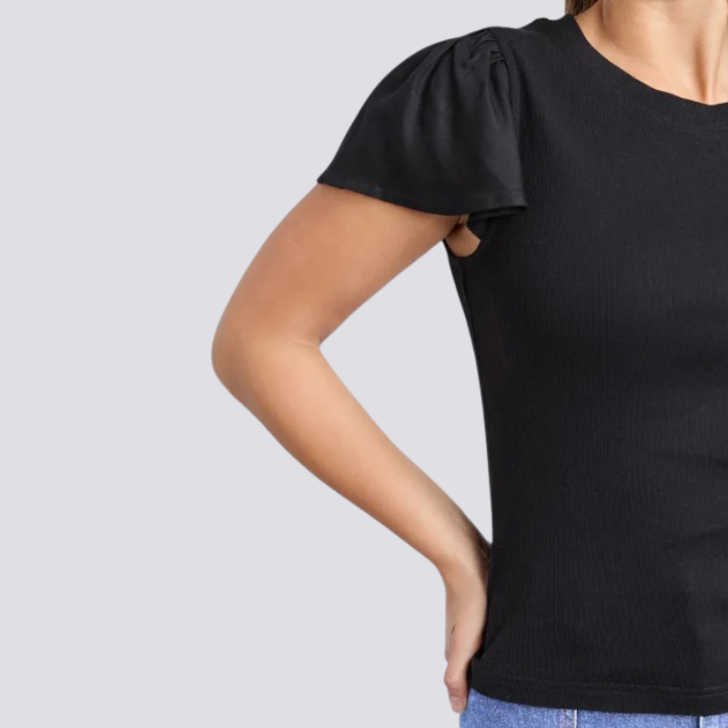 Elle Rib Tee Size 12