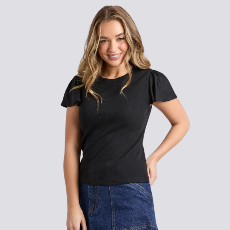 Elle Rib Tee Size 10