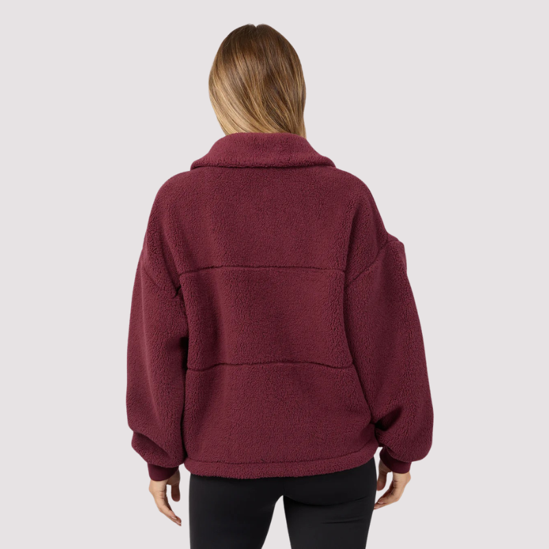 Cosy Club Teddy Jacket Wine