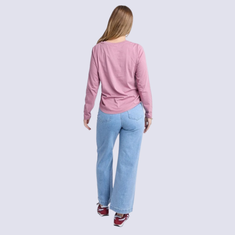 Signature Long Sleeve Tee - Dusty Rose