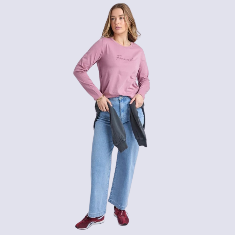 Signature Long Sleeve Tee - Dusty Rose