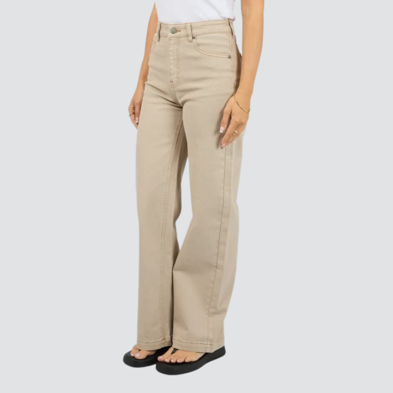 Jacqui Wide Leg Pant Beige