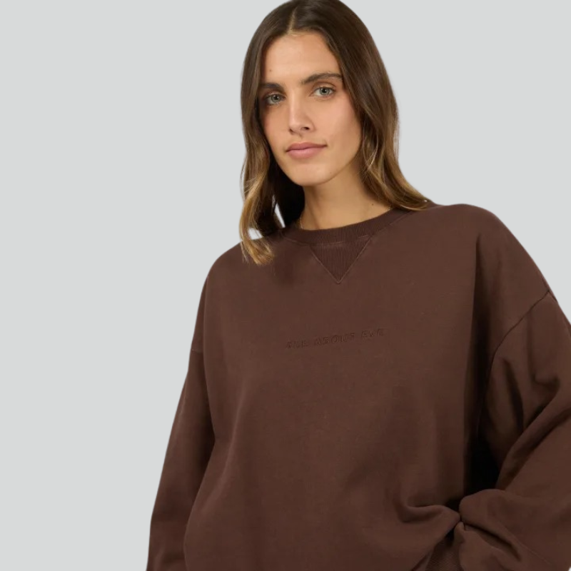 Washed Box Crew Brown