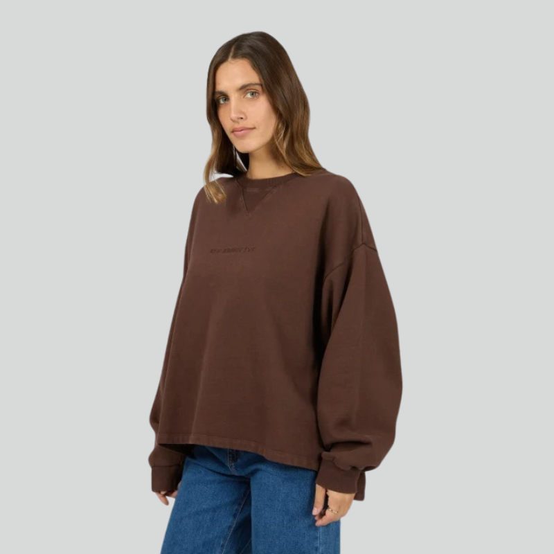 Washed Box Crew Brown