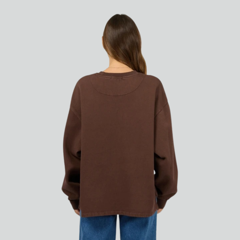 Washed Box Crew Brown