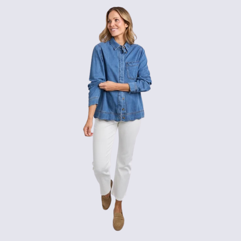 Scallop Edge L/S Shirt