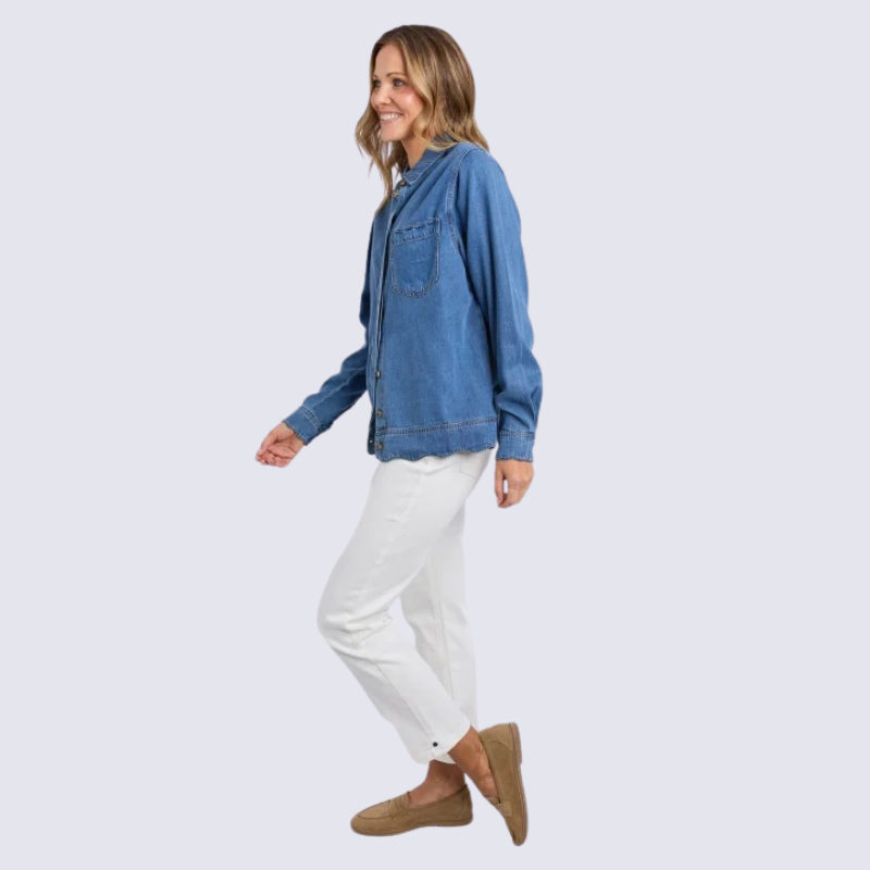 Scallop Edge L/S Shirt