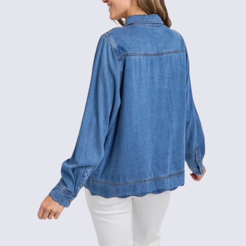 Scallop Edge L/S Shirt