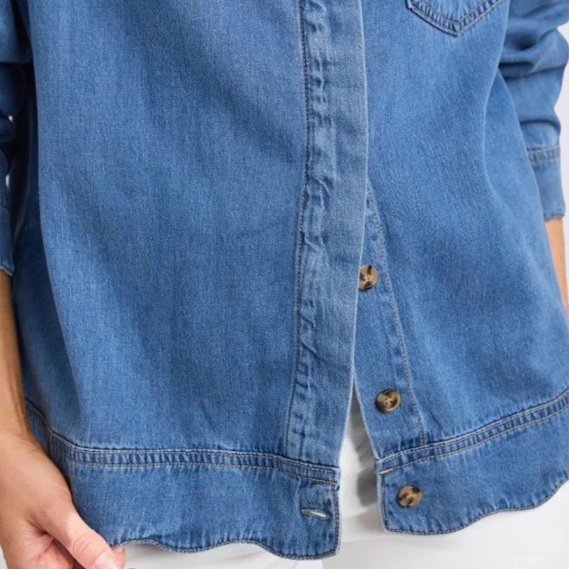 Scallop Edge L/S Shirt