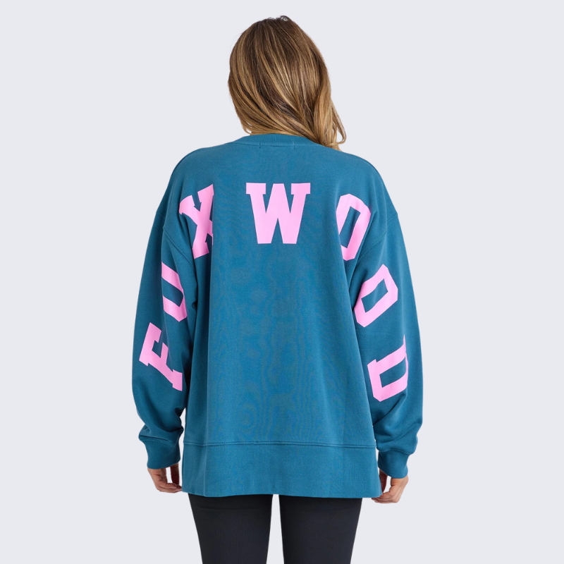 Interval Crew  - Ocean w Neon Pink