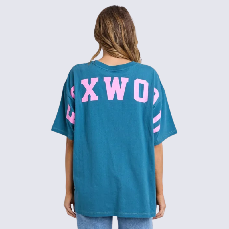 Interval Tee Ocean/Neon Pink