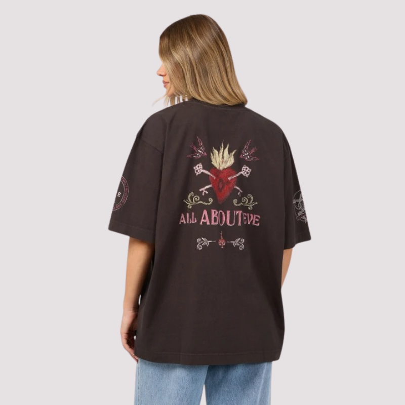 Aurora Oversized Tee - Washed Black