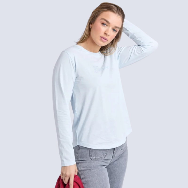 Signature Long Sleeve Tee - Ice Blue