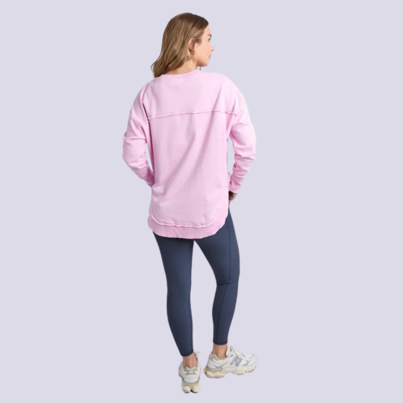 Simplified Metallic Crew - Bright Pink