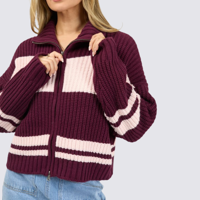 Aida Knit Zip Thru