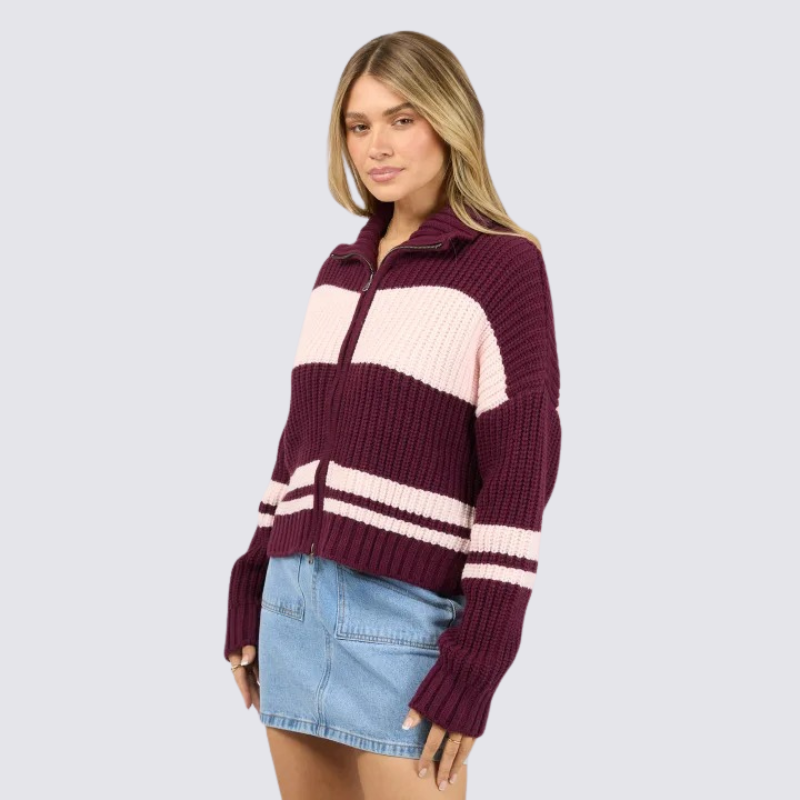 Aida Knit Zip Thru