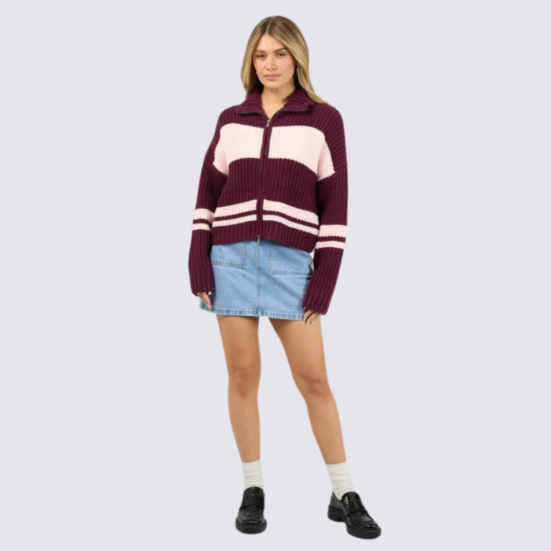 Aida Knit Zip Thru