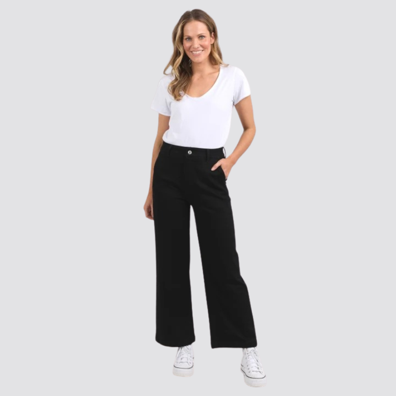 Izzy Wide Leg Jean Black