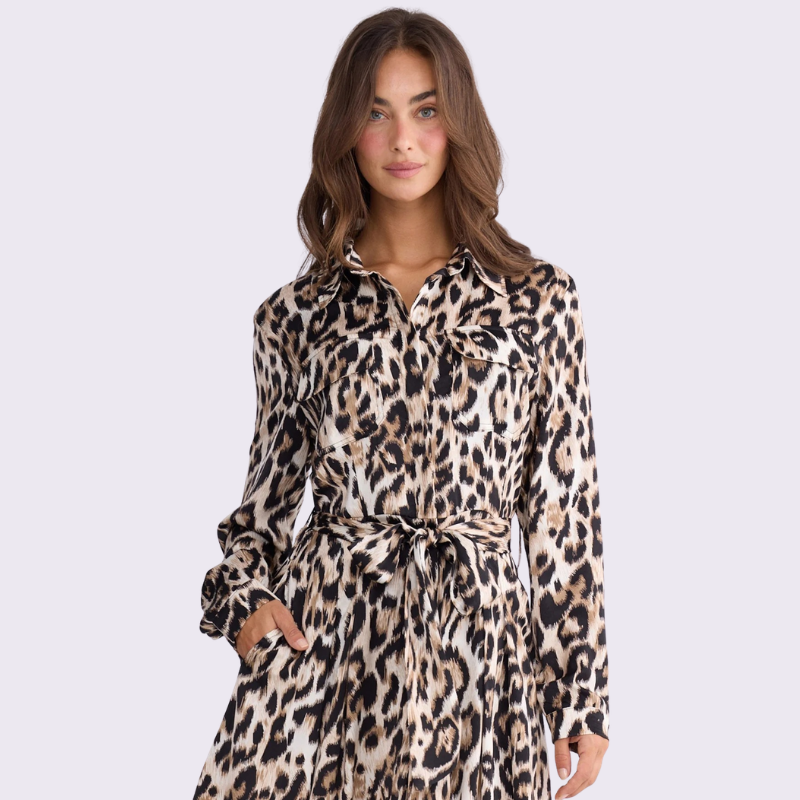 Rossellini Long Sleeve Dress - Savannah Print