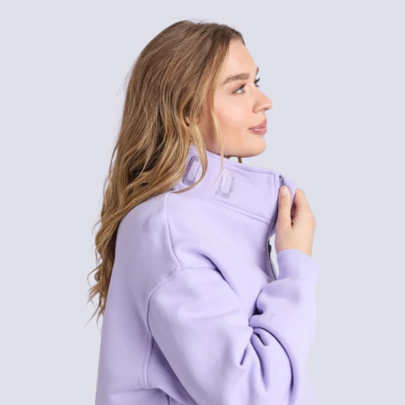 College Zip Crew Lavender