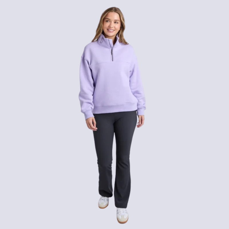 College Zip Crew Lavender