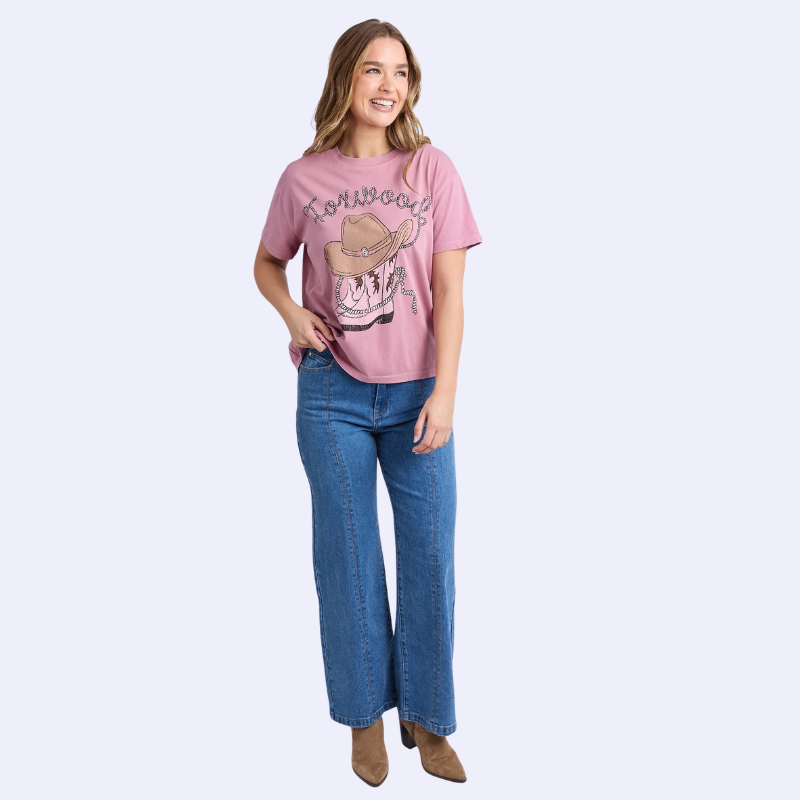 Bandit Tee - Rosewood Pink