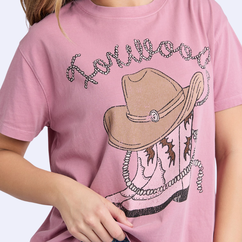 Bandit Tee - Rosewood Pink