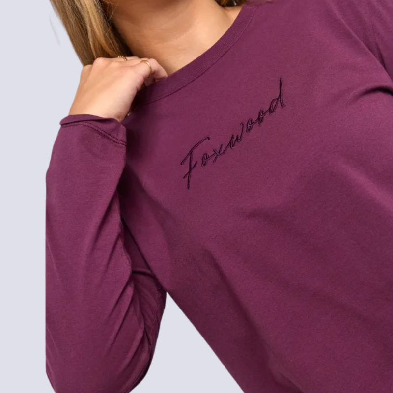 Signature Long Sleeve Tee - Plum
