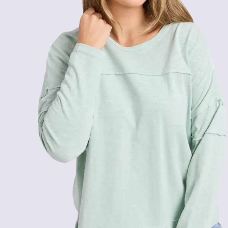 Jayne Throw On Top - Subdued Mint