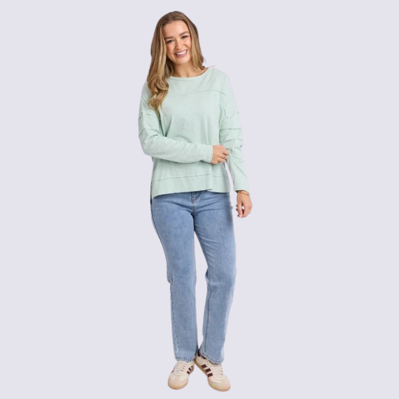 Jayne Throw On Top - Subdued Mint