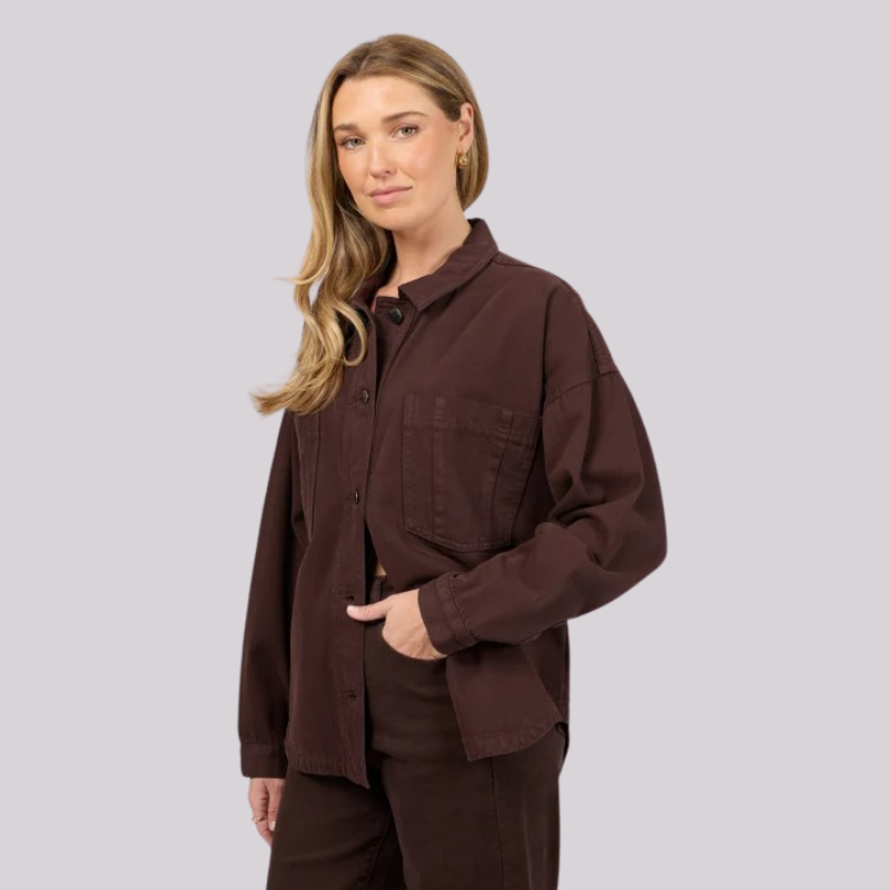 Dale Shacket Brown
