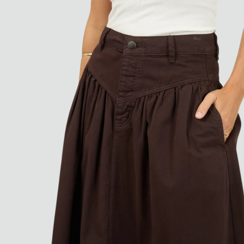 Arlo Maxi Skirt Chocolate