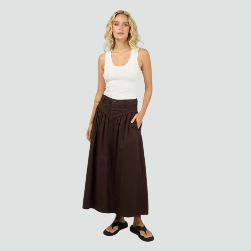Arlo Maxi Skirt Chocolate