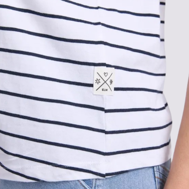 Knot S/S Tee  Navy Stripe