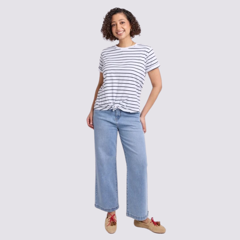 Knot S/S Tee  Navy Stripe