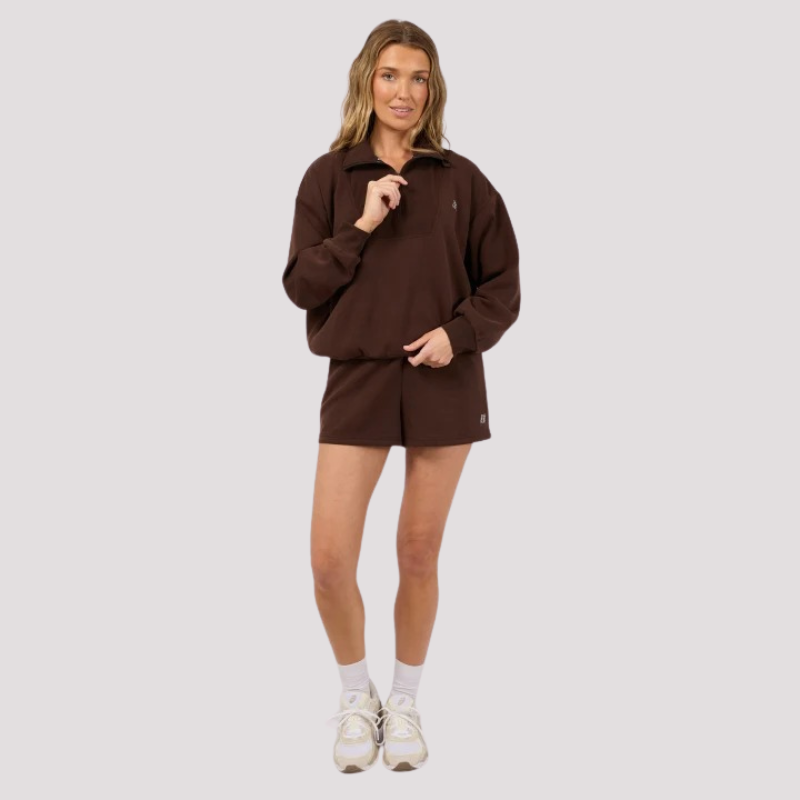 Luxe Active 1/4 Zip Brown