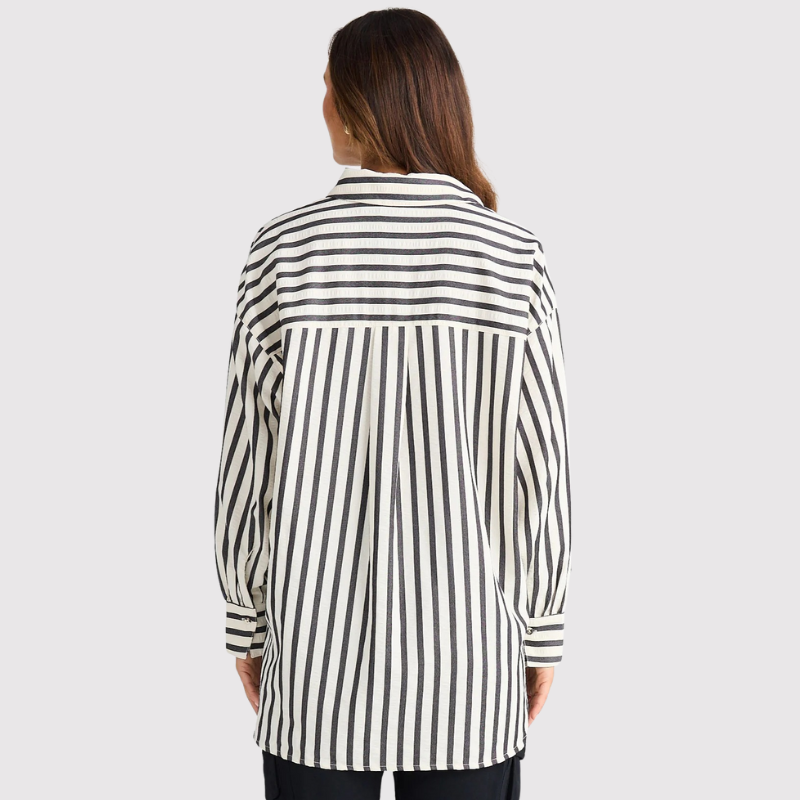 Ezra Shirt Black Stripe