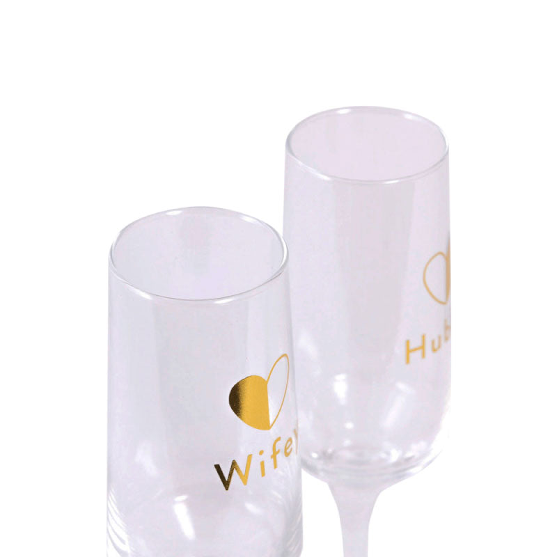Wifey Hubby Wine Glass Set