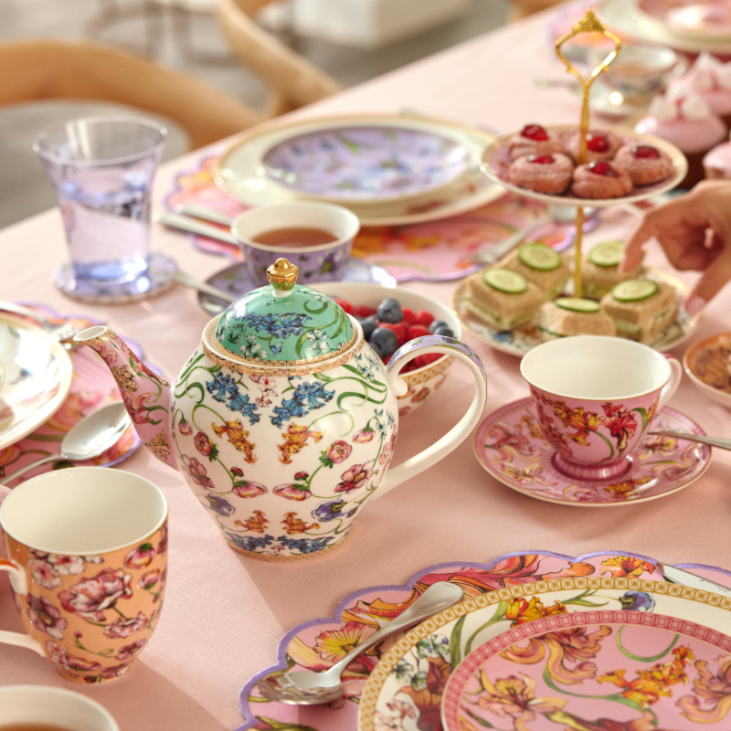 Estelle Michaelides Mystique Tall Cup and Saucer 230ML Set of 4 Assorted Gift Boxed
