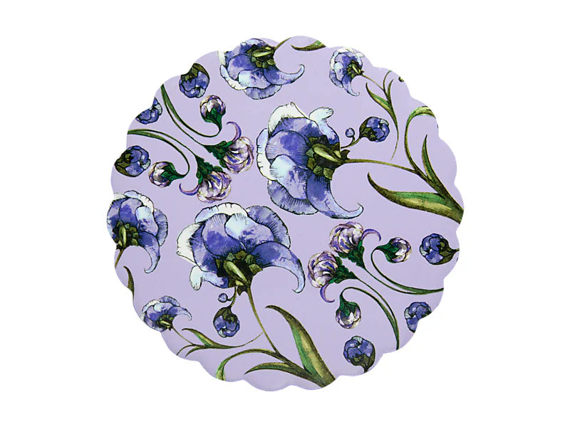 Estelle Michaelides Mystique Ceramic Round Coaster 10cm Violet