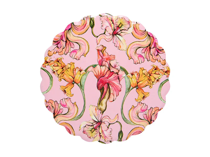 Estelle Michaelides Mystique Ceramic Round Coaster 10cm Pink
